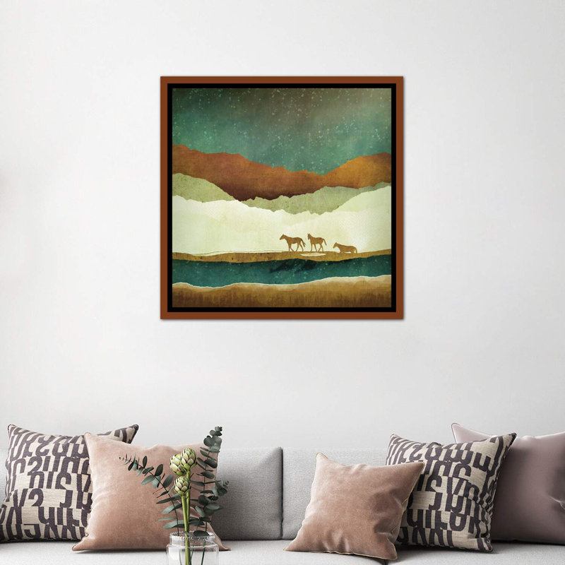 Stary Range - Print, Brown Floater Framed, 37" H x 37" W x 1.5" D
