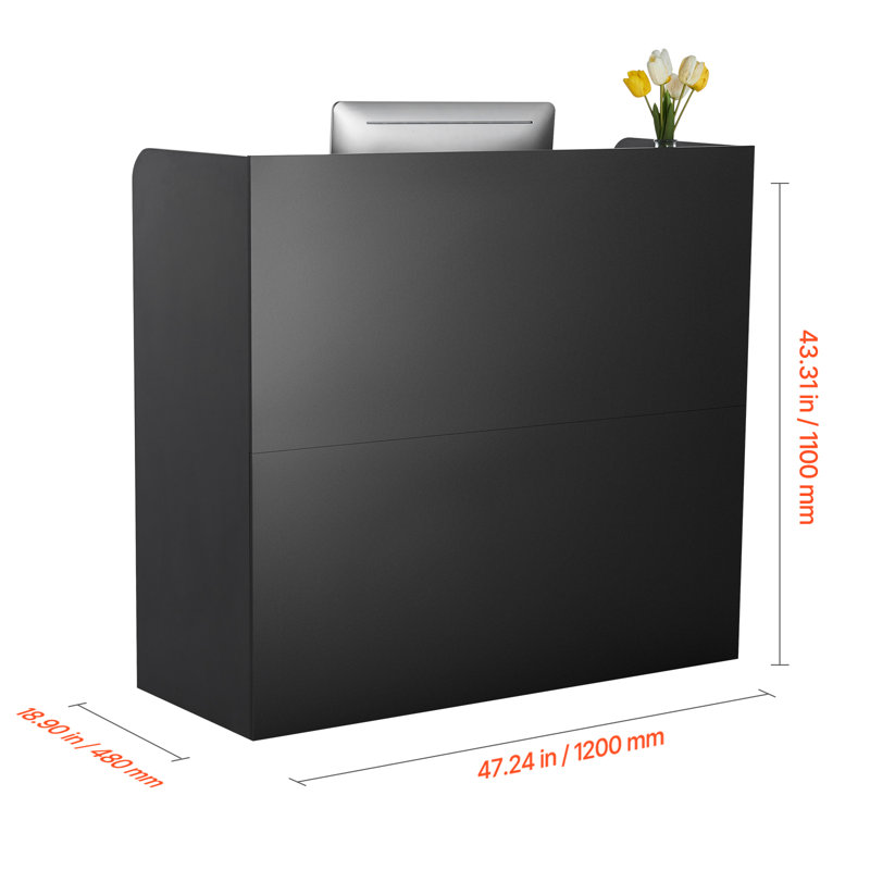 Rectangle Manufactured Wood Reception Desk