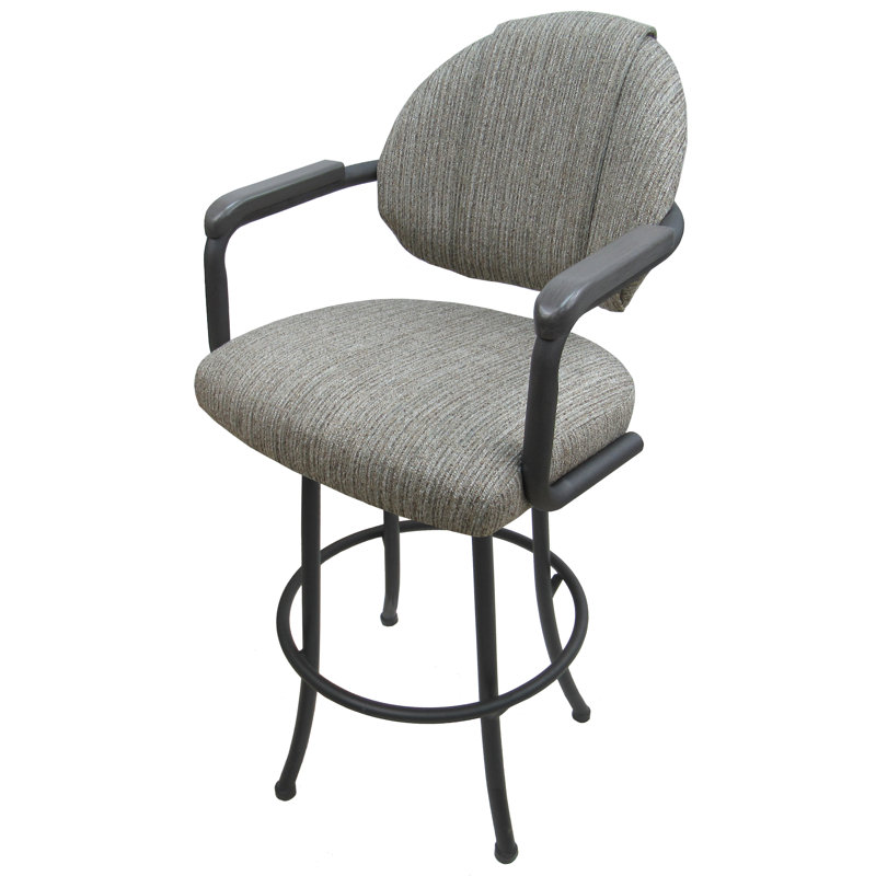 Comptoir pivotant, tabouret de bar et très grand tabouret Kolarik, Tabouret de comptoir (siège d'une hauteur de 26 p, Gris