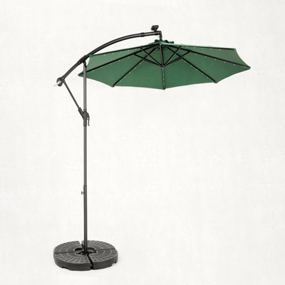 Parasol de marché à DEL 10 pi (vert foncé)
