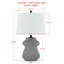 Lampe de table 25 po avec abat-jour en lin Mattia, gris