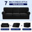 3 Seater Stretch Separate Box Cushion Sofa Slipcover-1641975813