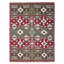 Tapis d'intérieur oriental multicolore en laine noué à la main