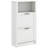 Shoe Storage Cabinet With Open Compartment And 2 Flip Drawers Shoe Cabinet, Open Cabinet