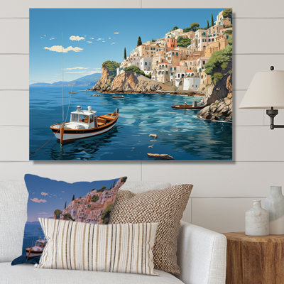 Capri, Italie, bleu, village méditerranéen III - paysage, Italie, décoration murale