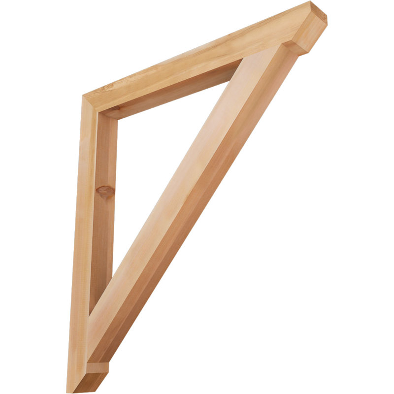 Support traditionnel en bois rustique à lattes, Cèdre rouge, H 44 po x l 3,5 po x P 40 po