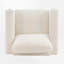 Chaise d'appoint rembourrée avec pieds en bois massif Teddy Boucle-94664208