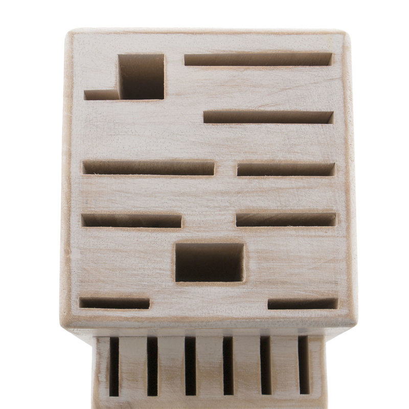 Zwilling JA Henckels Twin 16 Slot Knife Block, Rustic White
