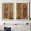 Vinatage Santa I - ensemble de 2 peintures