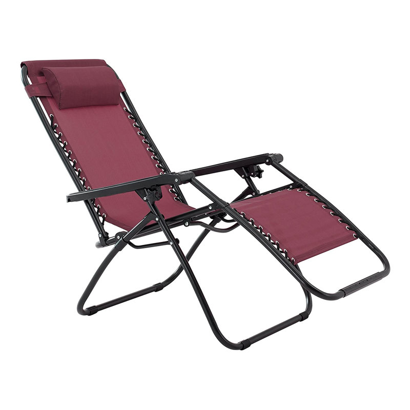 Chaise inclinable zéro gravité avec coussin, Bourgogne
