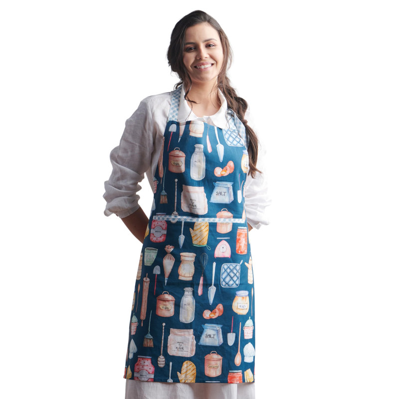 Maison d'Hermine Let's Bake 100% Cotton Everyday Apron - 27.5" x 31.5"