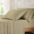 Linear Cotton Sheets Green 4 Piece Set Queen-116543538-116543535