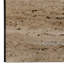 Keven Travertine Coffee Table, Natural and Brass