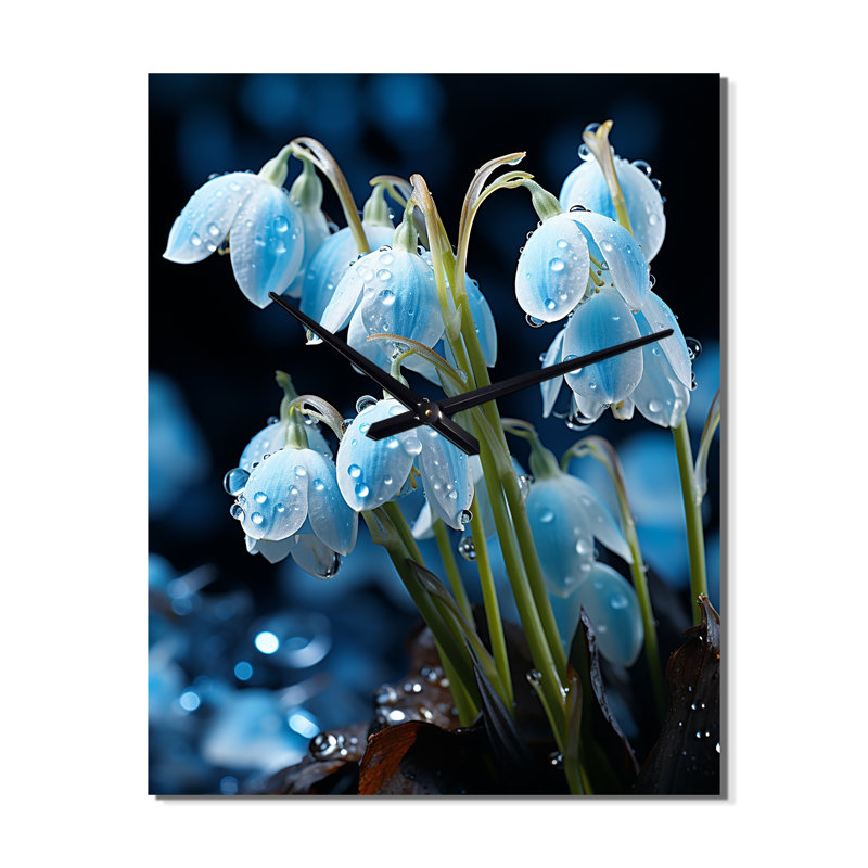 Dannya - Snowdrops Très horloges murales, Petit