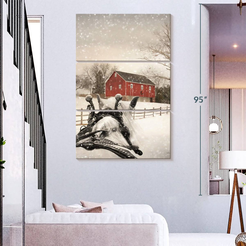 Lilie Winter Ride, 74" H x 48" W