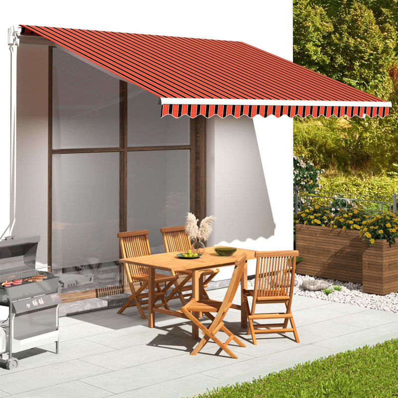 Awning Top Sunshade Canvas , 450cm W x 350cm D, Orange/Brown