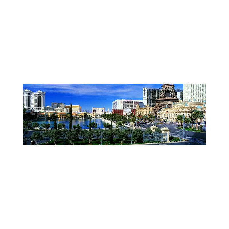 The Strip Las Vegas NV - Wrapped Canvas Panoramic Print, 121.92 cm H x 40.64 cm W x 1.91 cm D