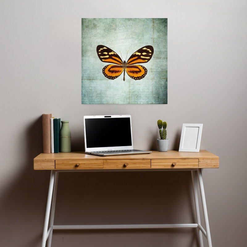 Art français de papillon contemporain français, H 18 po x l 18 po