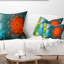 Coussin lombaire à pétales floral fractal pissenlit