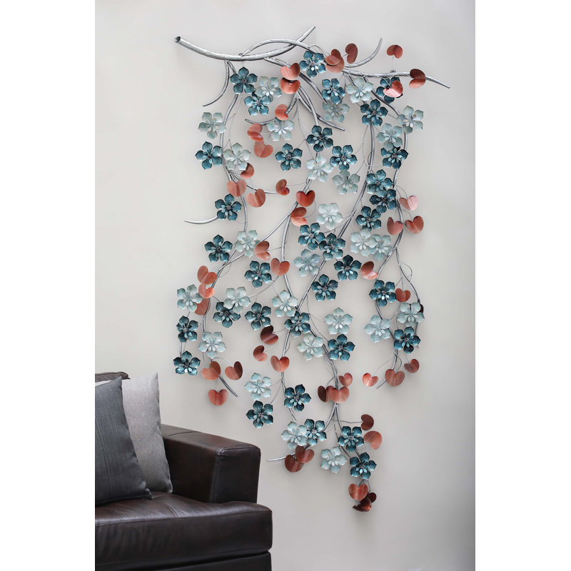 Modern Plants & Flowers Wall Decor on Metal