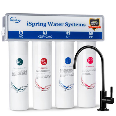 Système de filtration d'eau sous le lavabo iSpring CUA4-BLK Ultra