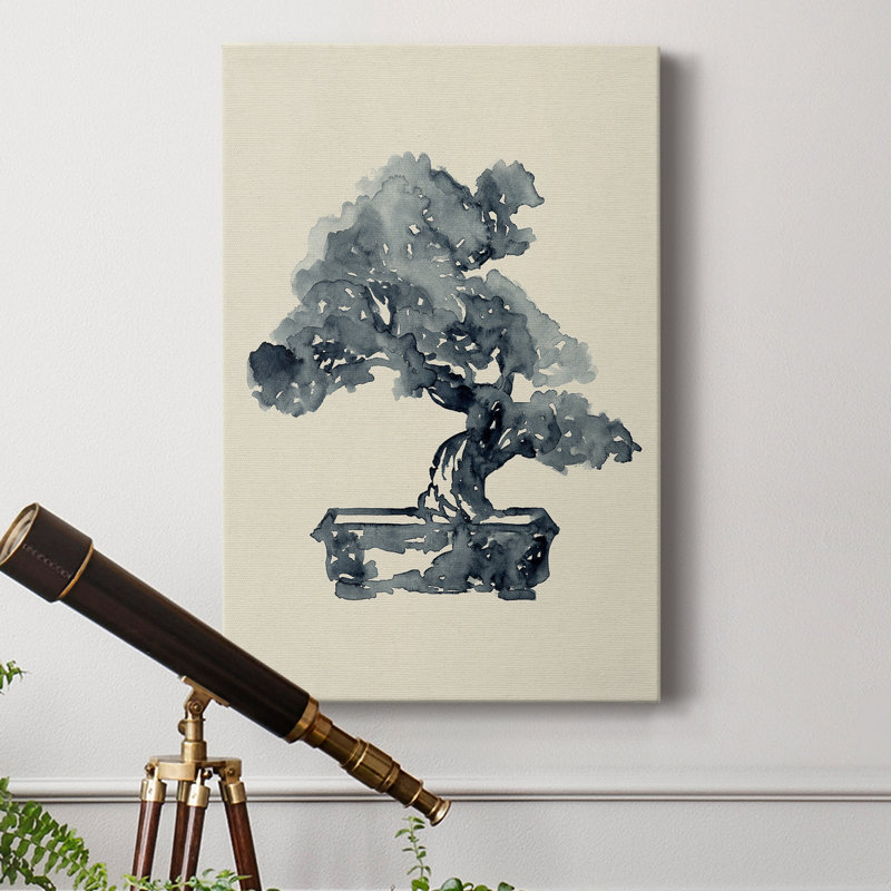 Indigo Bonsai II - impression sur toile tendue, H 36 po x l 24 po x P 1 po