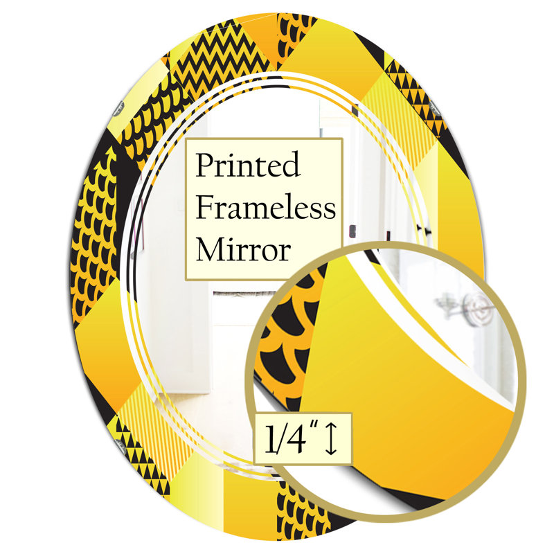 Miroir mural Hexagon, H 31,5 po x l 23,7 po