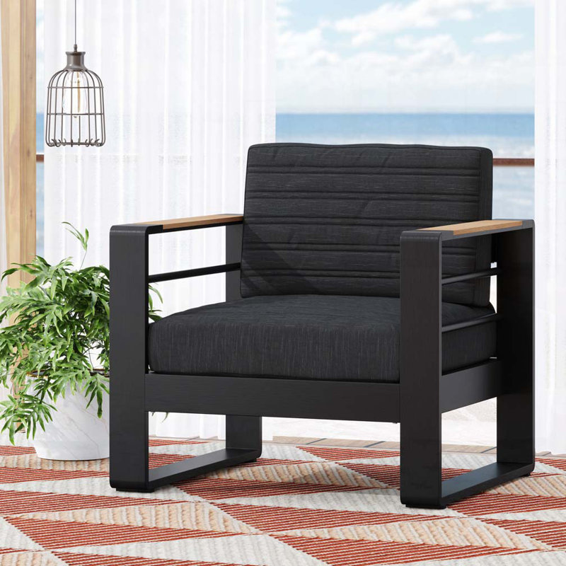 Fauteuil club d'extérieur, Noir