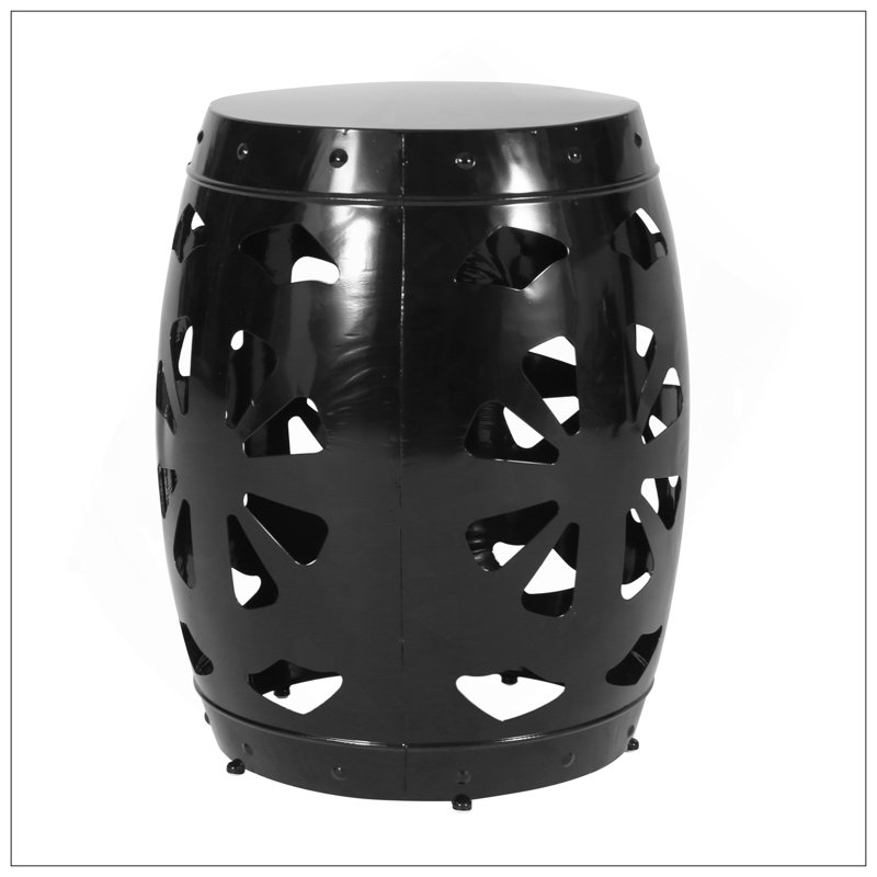Metal End Table -Large, Black