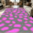 1PC Hot Pink Irregular Abstract Leopard Spot Pattern area rugs for Living Room, Soft and Comfortable, Suitable for all seasons, easy-to-maintain, machine washable Indoor floor mat, Under Table Farmhouse suitable for entryway, bedroom, dining room,-423202684