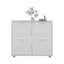 Range-chaussures, 4 portes, 4 tablettes, 4 pieds, blanc