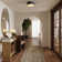 Flush Mount Ceiling Light With Metal Shade And Glass Diffuser