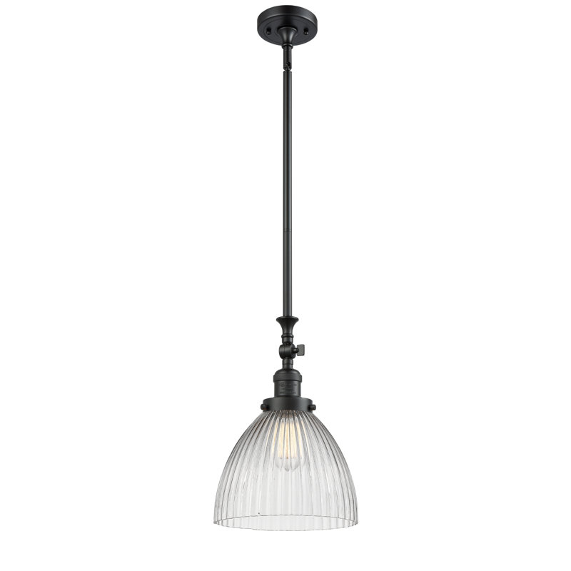 Luminaire suspendu en forme de cloche à 1 lumière Tallulah, Noir mat, Ampoule non incluse