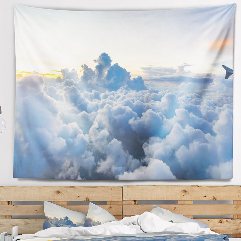 Tapisserie bleu ciel lights, H 32 po x l 39 po