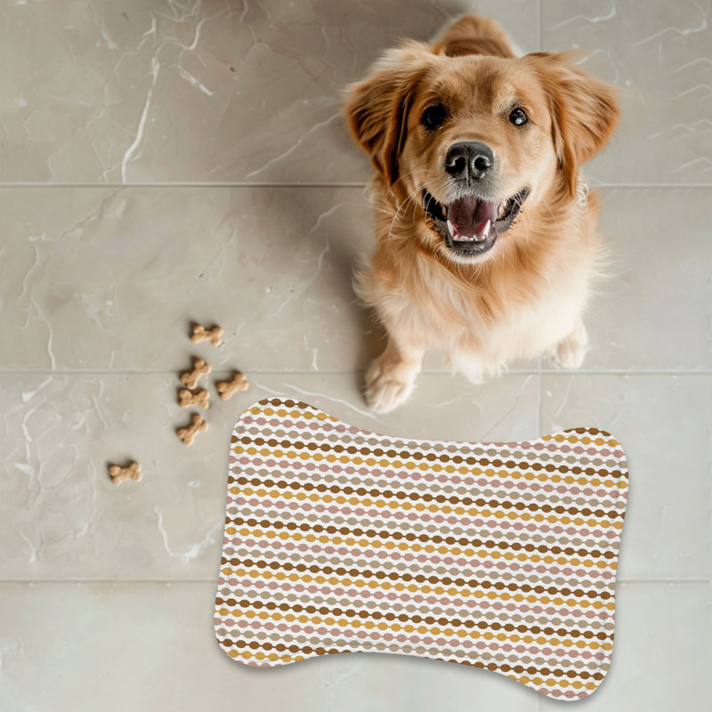 Classic Charm - 1 Piece Bone Shape Feeding Mat