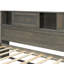 Lit de jour simple en bois gris avec 3 espaces de rangement à tiroirs, tablette et charge intégrée pour une chambre à coucher moderne-1136738742-1136738728