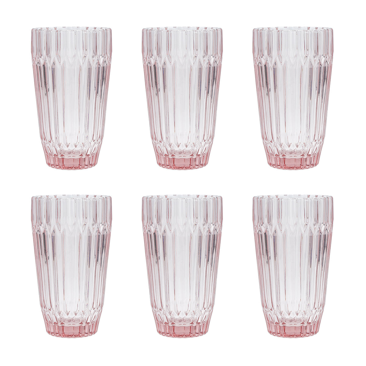 Fortessa Archie Beverage Glass (Set of 6), Pink