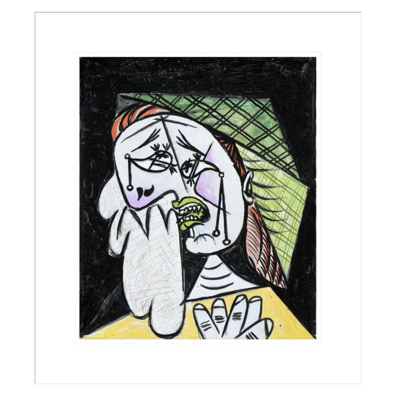«Weeping Woman with mouchoir» par Pablo Picasso, impression giclée sur cadre, H 20,06 po x l 17,75 po
