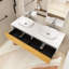 Ensemble de meuble-lavabo mural 63 po avec surface solide 63 po