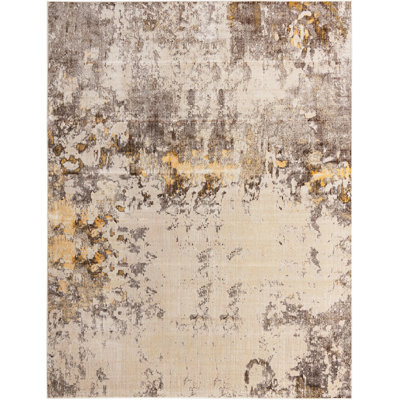 Tapis abstrait brun Fuse