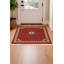 Tapis unique en laine noué à la main de style années 2010 de 3 pi 6 po x 4 pi 9 po noir / jaune / rouge Mittler