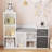 Kids Bookshelf 44.1in Width Toy Storage Organizer with Reading Nook White Bookcase Seat Cushion Wooden 6-Cubby Storage Bench 2 Drawers Toddler Cabinet Shelf for Kids Room, Playroom, Nursery