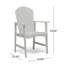 Chaises de salle à manger d'extérieur en bois d'acacia résistant aux intempéries (ensemble de 2), finition blanche-155186478