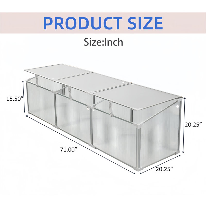 6 X 2 Ft. Polycarbonate Greenhouse For Outdoor