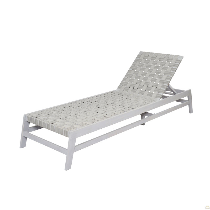 Outdoor Rope Chaise Lounge, Light Gray, Gray