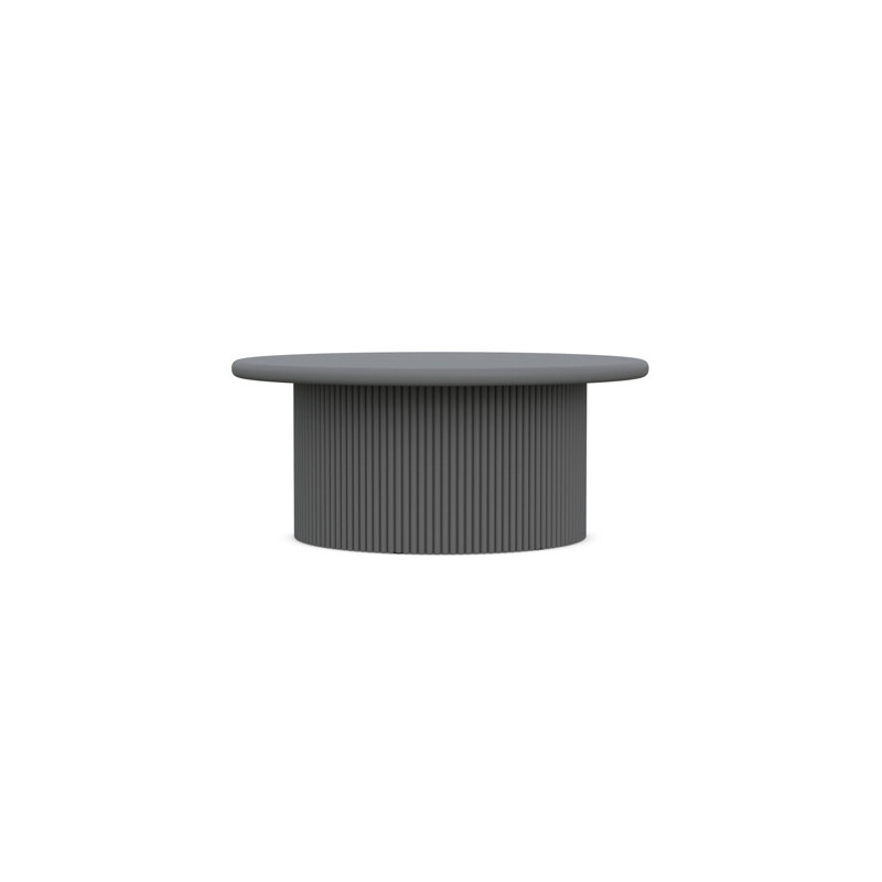 Palma Power Coated Aluminum Coffee Table, Matte Charcoal