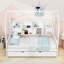 Lit de jour House avec lit gigogne simple et tablette de rangement-1575939418