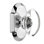 Cottage Plate with Oval Clear Crystal Door Knob