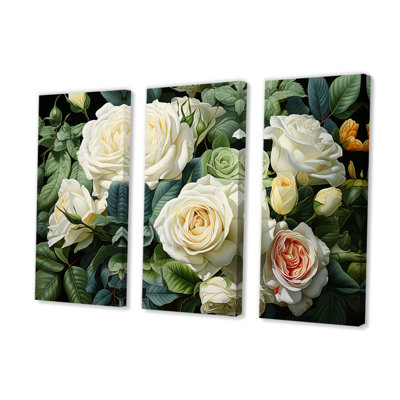 Méticuleusement rendu roses II - ensemble de reproductions d'art mural Roses