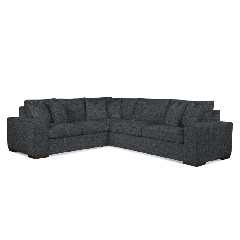 Memphis Sectional, Black, Left Hand Facing, Oatmeal Crypton Performance; 0822-74